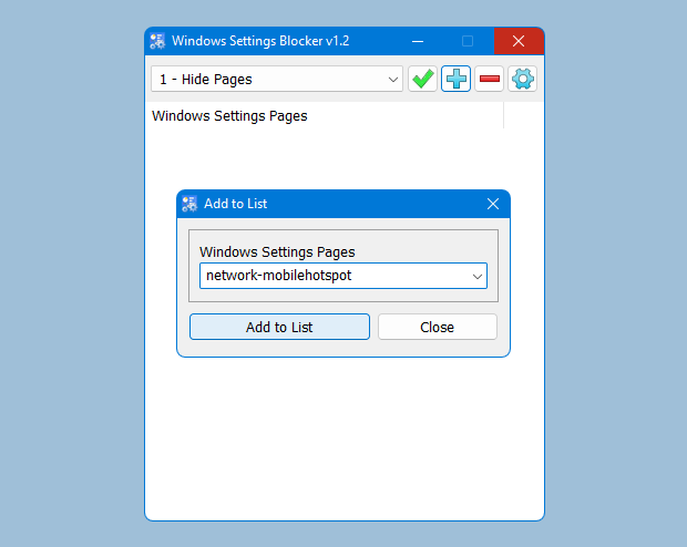 Win10 Settings Blocker